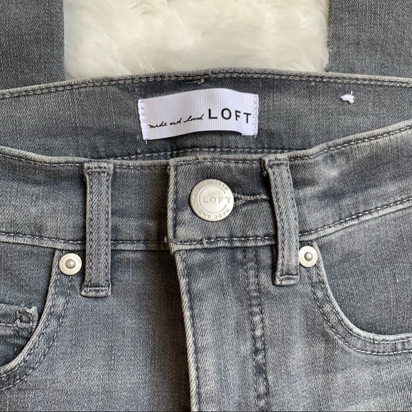LOFT gray skinny crop slim pocket jeans RELISTED - Picture 3 of 6